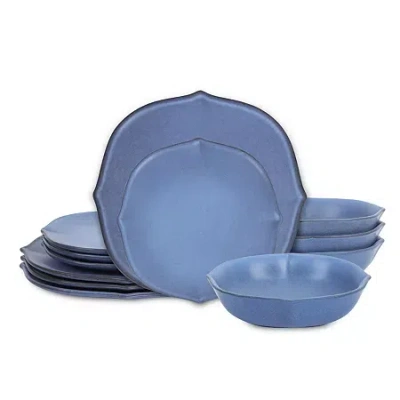 Stone Lain Baskerville Stoneware Dinnerware Set In Blue