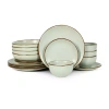 Stone Lain Brasa 16-pc. Stoneware Dinnerware Set In Green