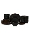 Stone Lain Brasa 32 Pc. Dinnerware Set, Service For 8 In Black