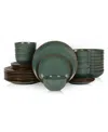 Stone Lain Brasa 32 Pc. Dinnerware Set, Service For 8 In Green