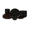 Stone Lain Brasa 32-pc. Stoneware Dinnerware Set In Black