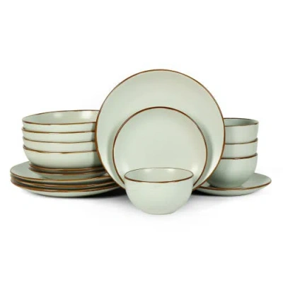 Stone Lain Brasa Stoneware 16-piece Dinnerware Set In Green