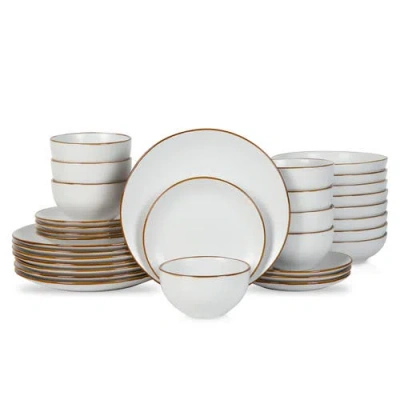 Stone Lain Brasa Stoneware 32-piece Dinnerware Set In White