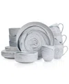 Stone Lain Brighton 16 Pc. Dinnerware Set, Service For 4 In Gray