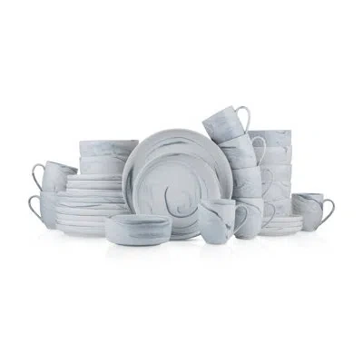 Stone Lain Brighton 32-piece Dinnerware Set Porcelain In Gray