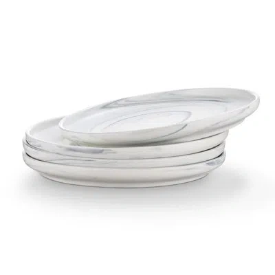 Stone Lain Brighton 4-piece Salad Plate Set Porcelain In Gray