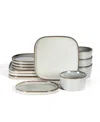 Stone Lain Cairo 12pc Stoneware Dinnerware Set In Gray