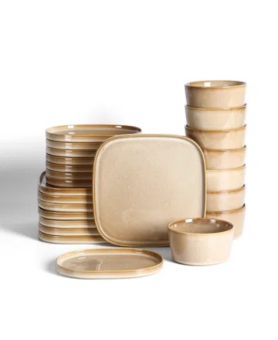 Stone Lain Cairo 24 Pc. Dinnerware Set, Service For 8 In Brown