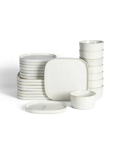 Stone Lain Cairo 24 Pc. Dinnerware Set, Service For 8 In White