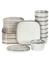 Stone Lain Cairo 24pc Stoneware Dinnerware Set In White