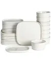 Stone Lain Cairo 24pc Stoneware Dinnerware Set In White