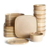 Stone Lain Cairo 8-pc. Stoneware Dinnerware Set In Brown