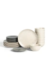 Stone Lain Camelia Stoneware 24-piece Dinnerware Set In Grey