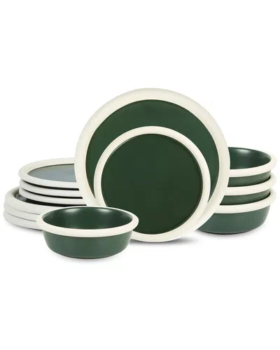 Stone Lain Capri 12pc Dinnerware Set In Green