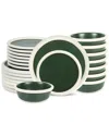 Stone Lain Capri 24pc Dinnerware Set In Green