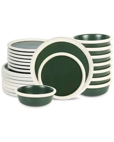 Stone Lain Capri 24pc Dinnerware Set In Green