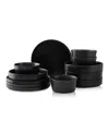 Stone Lain Celina 12pc Stoneware Dinnerware Set In Black