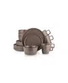 Stone Lain Celina 16 Pc. Dinnerware Set, Service For 4 In Brown Speckled