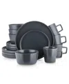 Stone Lain Celina 16 Pc. Dinnerware Set, Service For 4 In Gray