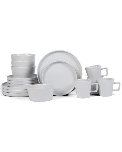 Stone Lain Celina 16pc Stoneware Dinnerware Set In White
