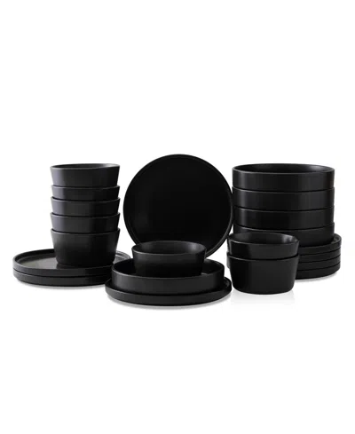 Stone Lain Celina 24 Pc. Dinnerware Set, Service For 8 In Black