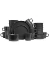 Stone Lain Celina 32 Pc. Dinnerware Set, Service For 8 In Black