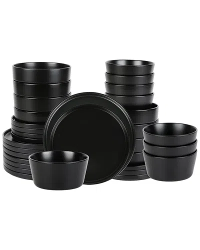 Stone Lain Celina 32pc Dinnerware Set In Black