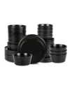 Stone Lain Celina 32-pc. Dinnerware Set, Service For 8 In Black