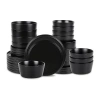 Stone Lain Celina 8-pc. Stoneware Dinnerware Set In Black