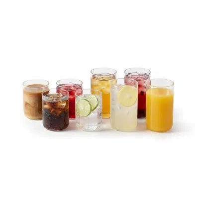 Stone Lain Celina 8-piece Glass Set Borosilicate Glass In Transparent