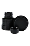 Stone Lain Celina Stoneware 12-piece Dinnerware Set, Cereal And Dinner Bowls In Black