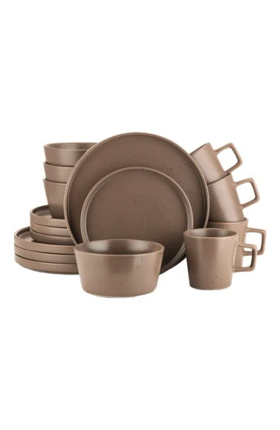 Stone Lain Celina Stoneware 16-piece Dinnerware Set In Brown