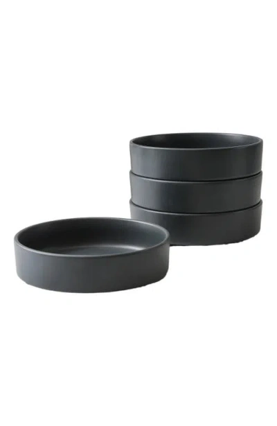 Stone Lain Celina Stoneware 16-piece Dinnerware Set With Pasta Bowls In Gray