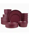 Stone Lain Chelsea 24 Pc. Dinnerware Set, Service For 8 In Purple