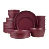 Stone Lain Chelsea 24-pc. Stoneware Dinnerware Set In Purple