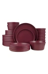 Stone Lain Chelsea 24 Pc. Dinnerware Set, Service For 8 In Purple