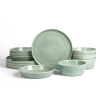 Stone Lain Claire 12-piece Dinnerware Set Stoneware In Green
