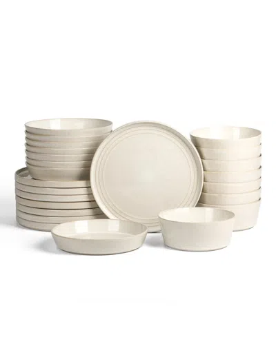Stone Lain Claire 24 Pc. Dinnerware Set, Service For 8 In Neutral
