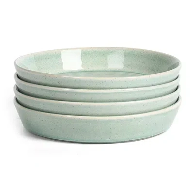 Stone Lain Claire 4-pc. Stoneware Pasta Bowl In Green