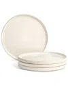 Stone Lain Claire 4-piece Dinner Plate Set Stoneware In White