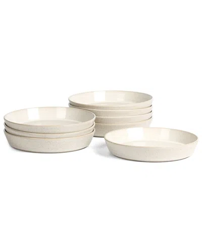 Stone Lain Claire 8-piece Pasta Bowl Set Stoneware In Neutral