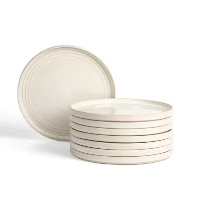 Stone Lain Claire 8-piece Dinner Plate Set Stoneware In Neutral
