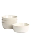 Stone Lain Claire 4-piece Bowl Set Stoneware In White