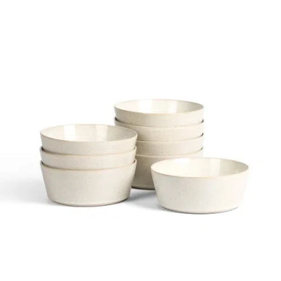Stone Lain Claire Stoneware 8-piece Bowl Set In White