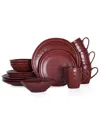 Stone Lain Clara 16 Pc. Dinnerware Set, Service For 4 In Burgundy