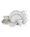 Stone Lain Clara 16 Pc. Dinnerware Set, Service For 4 In White