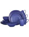 Stone Lain Clara Porcelain 16-piece Dinnerware Set In Blue