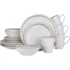 Stone Lain Clara Porcelain 16-piece Dinnerware Set In White