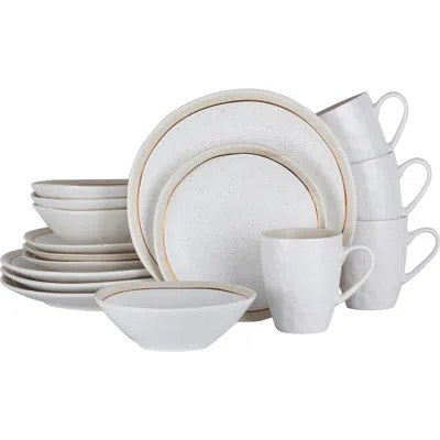 Stone Lain Clara Porcelain 16-piece Dinnerware Set In White