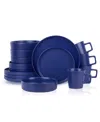 Stone Lain Cleo Stoneware 16-piece Dinnerware Set In Blue